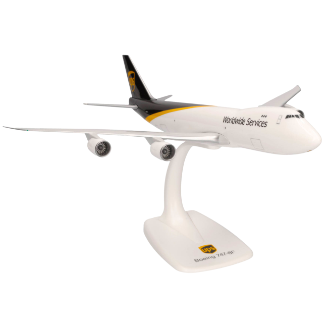 Herpa Snap-Fit Flugzeugmodell UPS Worldwide Services Boeing 747-8F (1:250)